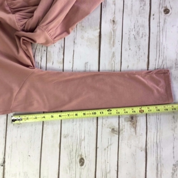 Peach Pink Long Sleeve Peplum Top by Zara Trafaluc - Picture 7 of 8